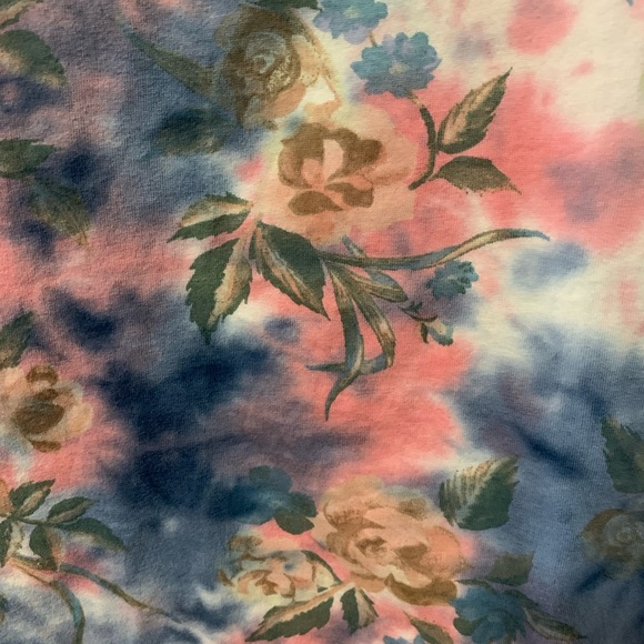 Feathers Brand Tie dyed Floral Print Long T-shirt - Picture 3 of 4